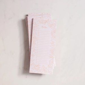 Peony Notepads, Floral Notepad, Flower Grocery List, Pack of 2